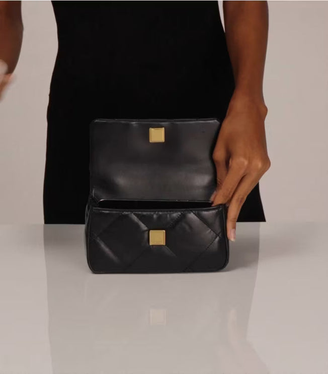 Tory Burch Women's Mini Kira Diamond Quilt Flap Bag Soft Pink