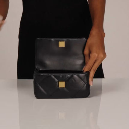 Tory Burch Women's Mini Kira Diamond Quilt Flap Bag Apricot