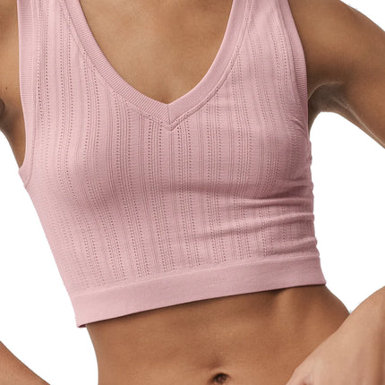 alo Women's Seamless Pointelle Tank Vintage Pink