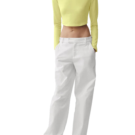 alo Women's High Road Straight Leg Pant White