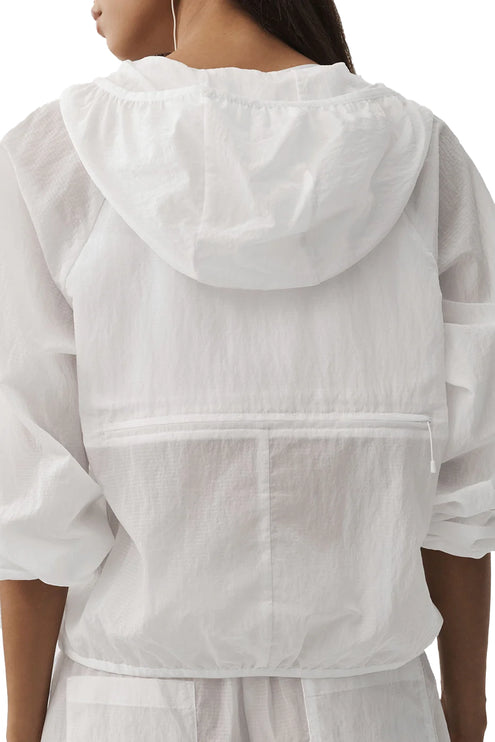 alo Women's Ripstop Electric Jacket White