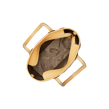 Michael Kors Women's Eva Extra-Small Leather Convertible Tote Bag Honeywheat/Gold