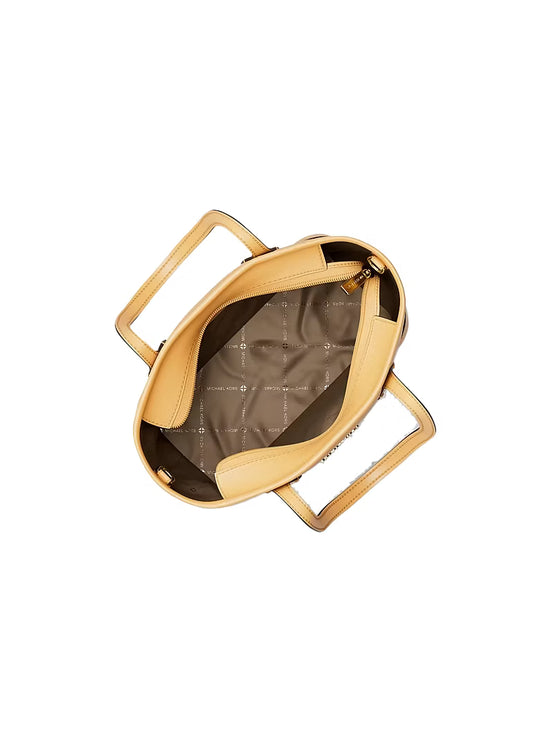 Michael Kors Women's Eva Extra-Small Leather Convertible Tote Bag Honeywheat/Gold