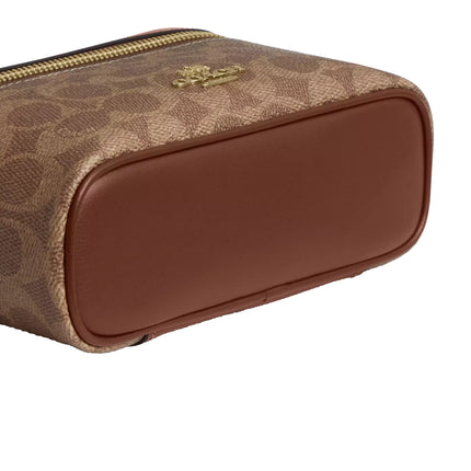 Coach Women's Rainer Crossbody Bag 18 In Signature Canvas Gold/Tan/Brown