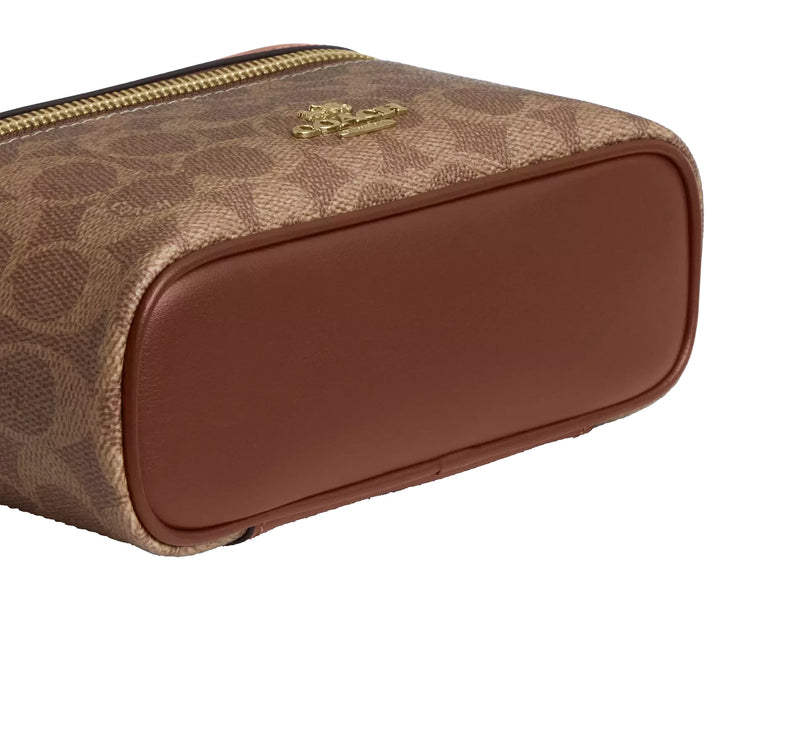 Coach Women's Rainer Crossbody Bag 18 In Signature Canvas Gold/Tan/Brown