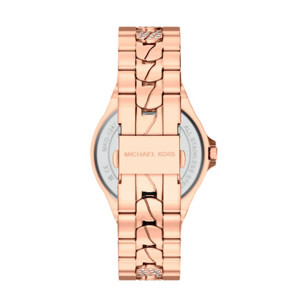 Michael Kors Women's Lennox Pavé Rose Gold-Tone Watch Rose Gold MKO1247