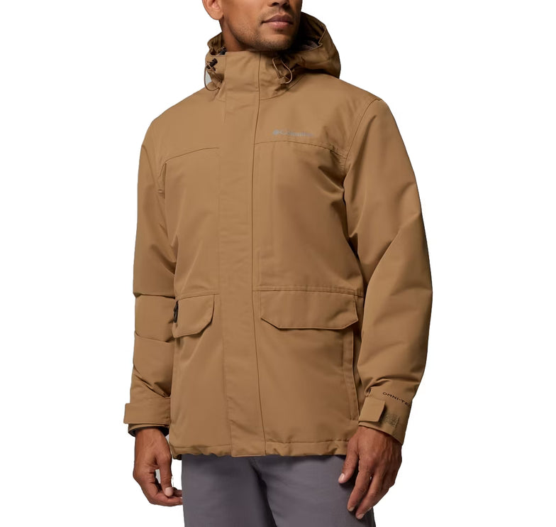 Columbia Men's Landroamer Fleece Lined Rain Jacket Delta/Tobacco