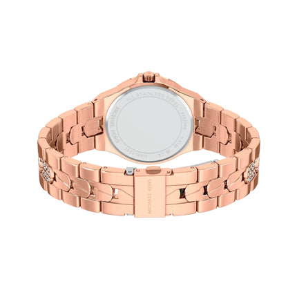 Michael Kors Women's Lennox Pavé Rose Gold-Tone Watch Rose Gold MKO1247
