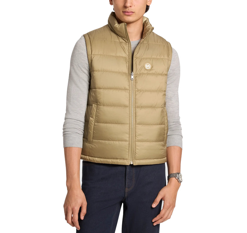 Michael Kors Men's Signature Logo Reversible Vest Oregano