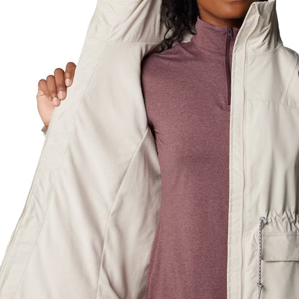 Columbia Women's Sweet Creek II Lined Rain Jacket Dark Stone