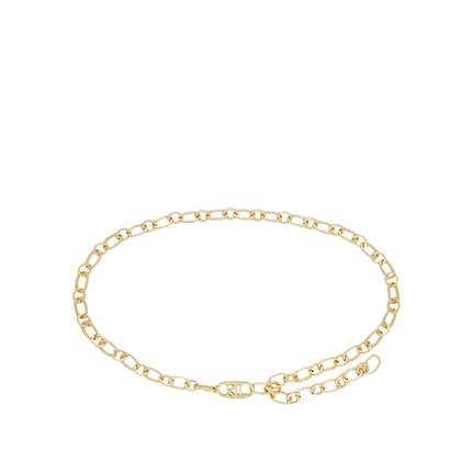 Polo Ralph Lauren Women's Brass-Plated Logo Chain Belt Polished Brass