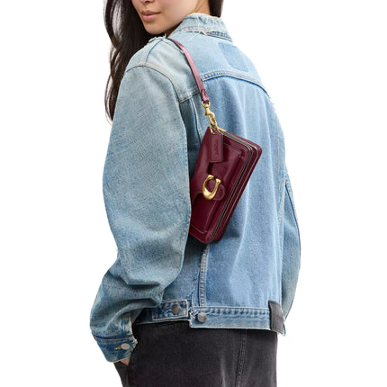 Coach Women's Tabby Shoulder Bag Brass/Dark Cherry