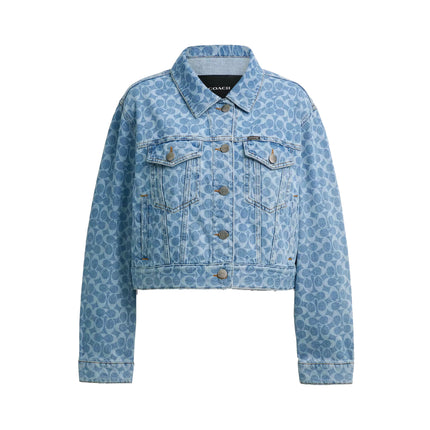 COACH Women's Signature Denim Jacket Medium Wash