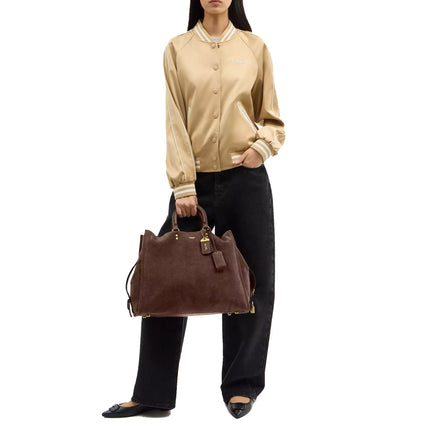 Coach Women's Rogue Bag 40 Suede/Brass/Dark Chocolate