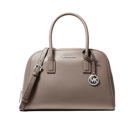 Michael Kors Women's Ashton Medium Satchel Bag Mushroom/Silver