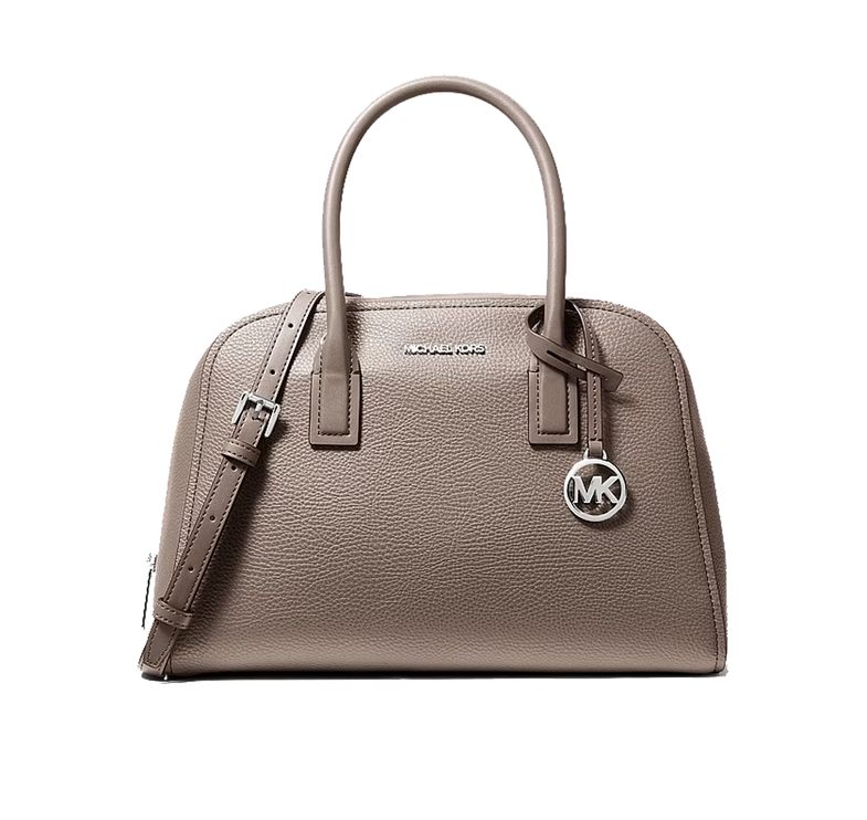 Michael Kors Women's Ashton Medium Satchel Bag Mushroom/Silver