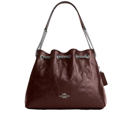 Coach Women's Evelyn Shoulder Bag With Quilting Silver/Maple