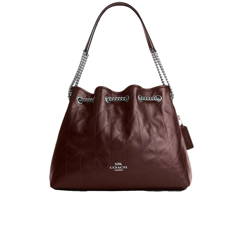 Coach Women's Evelyn Shoulder Bag With Quilting Silver/Maple
