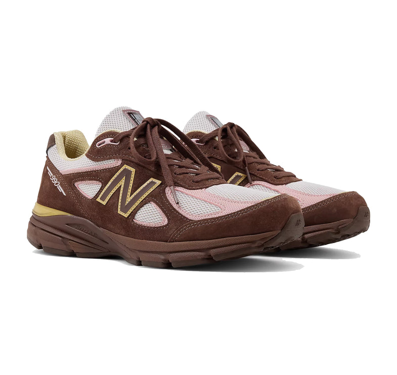 New Balance Made in USA 990v4 Pumpernickel with Pink Chalk and Alabaster U990IC4