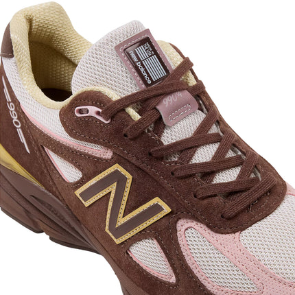 New Balance Made in USA 990v4 Pumpernickel with Pink Chalk and Alabaster U990IC4