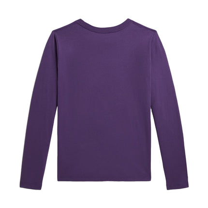 Polo Ralph Lauren Girl's Polo Bear Cotton Long-Sleeve Tee Valley Purple