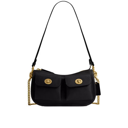 Coach Women's Twin Turnlock Waverly Bag Brass/Black