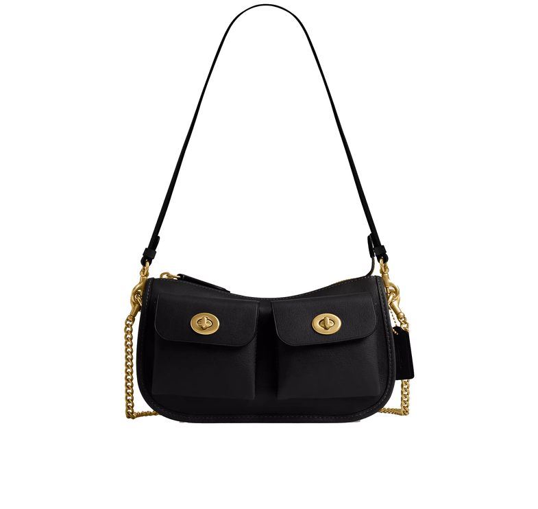 Coach Women's Twin Turnlock Waverly Bag Brass/Black
