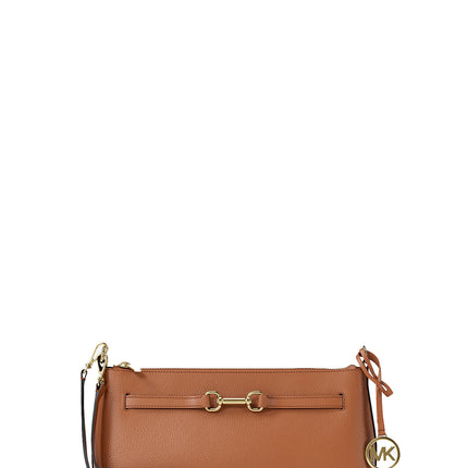 Michael Kors Women's Carson Small Leather Convertible Crossbody Bag Luggage/Gold