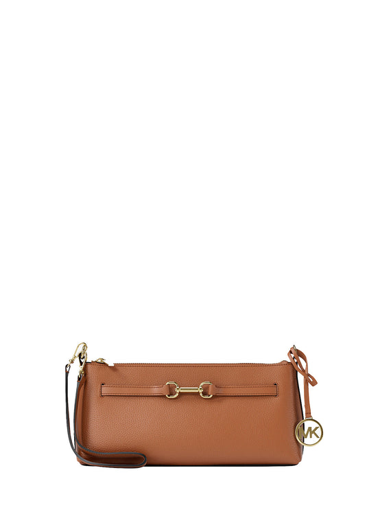 Michael Kors Women's Carson Small Leather Convertible Crossbody Bag Luggage/Gold