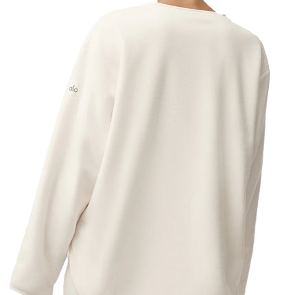 alo Women's Polar Fleece Take Note Jacket Ivory