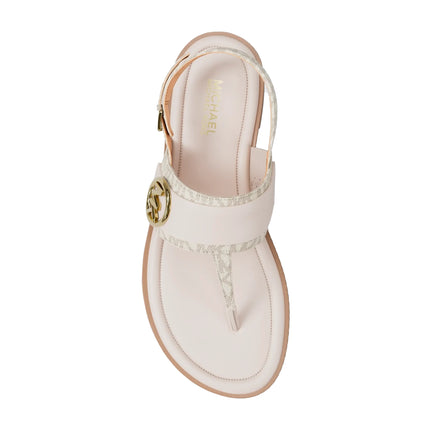Michael Kors Women's Carmen Signature Logo Sandal Vanilla