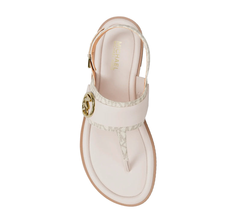 Michael Kors Women's Carmen Signature Logo Sandal Vanilla