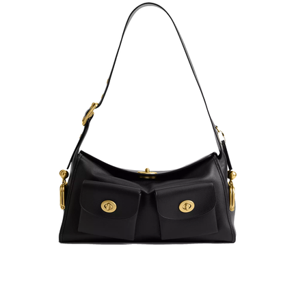 Coach Women's Turnlock Haversack Bag Brass/Black