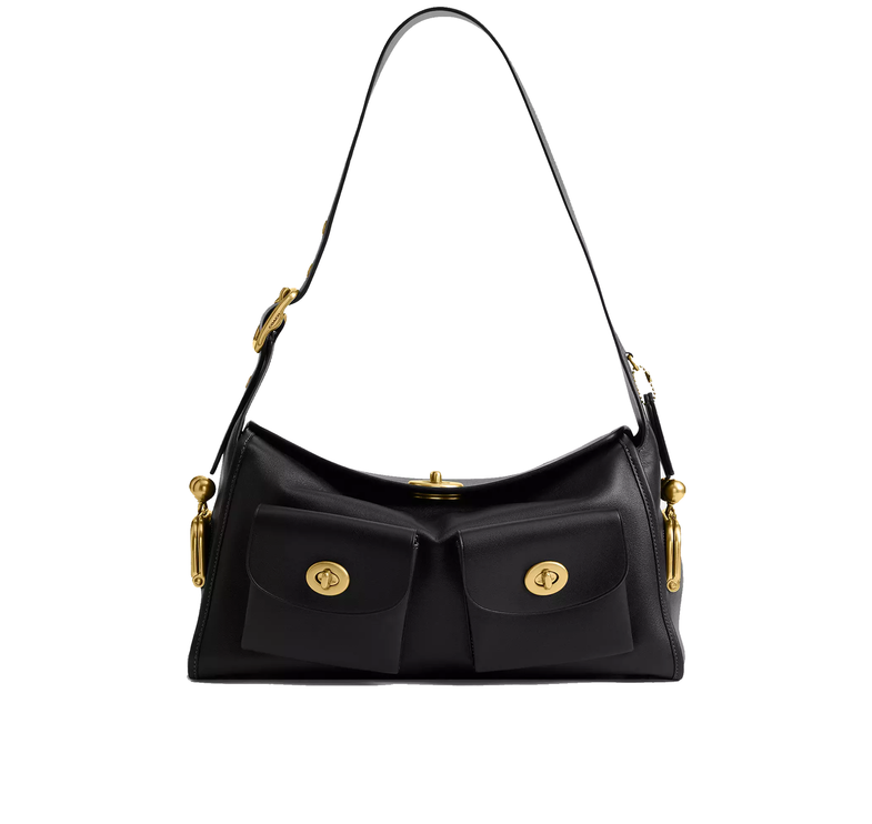 Coach Women's Turnlock Haversack Bag Brass/Black