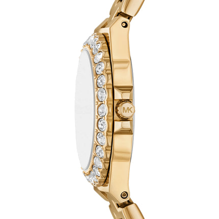 Michael Kors Women's Mini Lennox Pavé Gold-Tone Watch Gold MKO1279