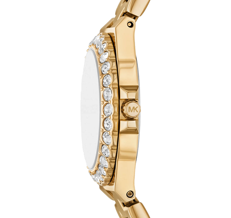 Michael Kors Women's Mini Lennox Pavé Gold-Tone Watch Gold MKO1279