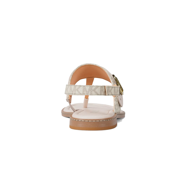 Michael Kors Women's Carmen Signature Logo Sandal Vanilla