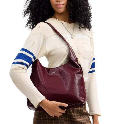 Coach Women's Brooklyn Shoulder Bag 34 Brass/Dark Cherry