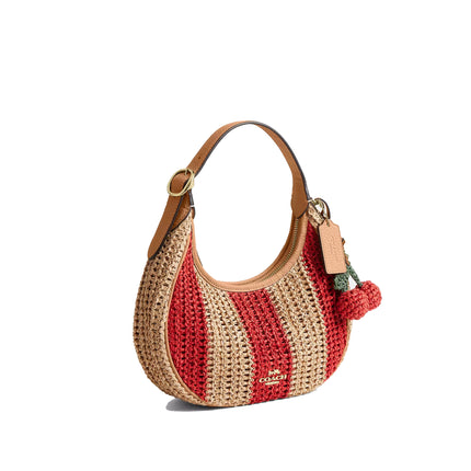 Coach Women's Emily Shoulder Bag With Charm Gold/Red/Tan