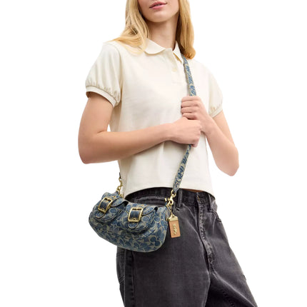 Coach Women's Ashton Bag In Signature Regenerative Cotton Denim Gold/Denim