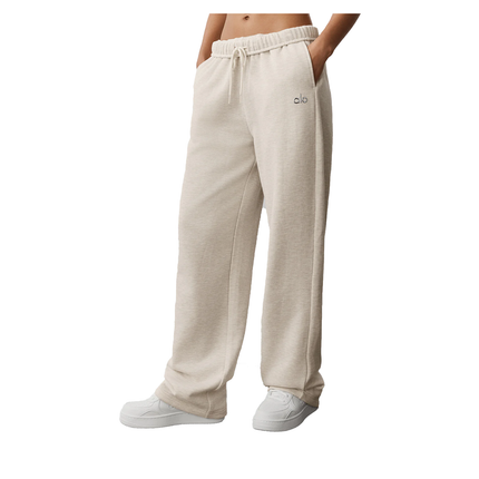 alo Women's Accolade Straight Leg Sweatpant - Oatmeal Heather