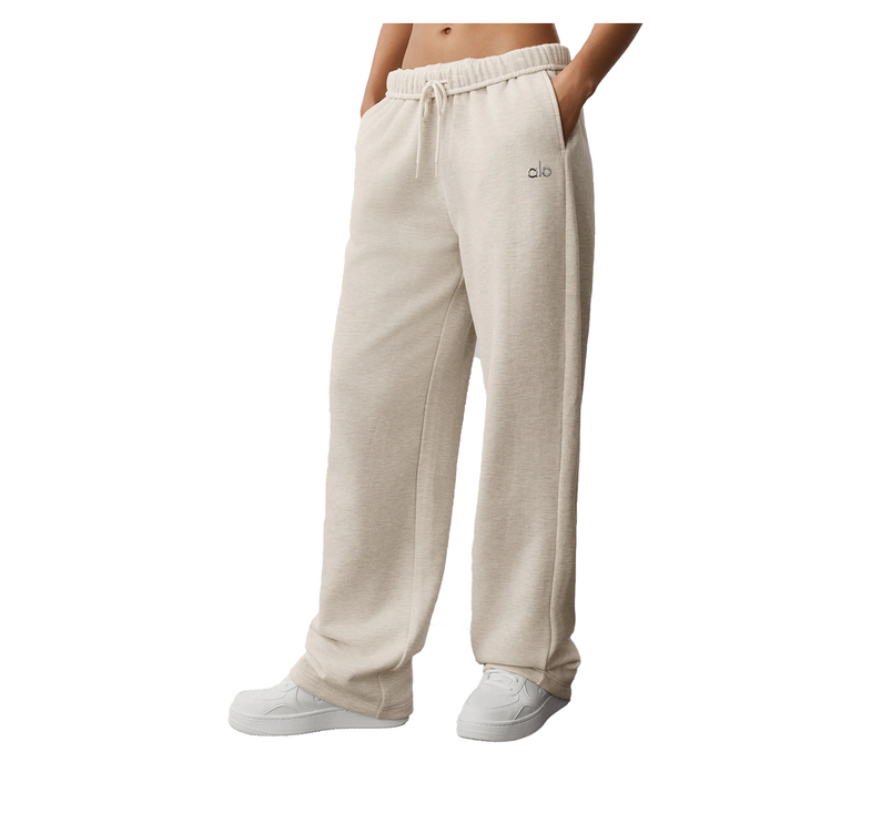 alo Women's Accolade Straight Leg Sweatpant - Oatmeal Heather