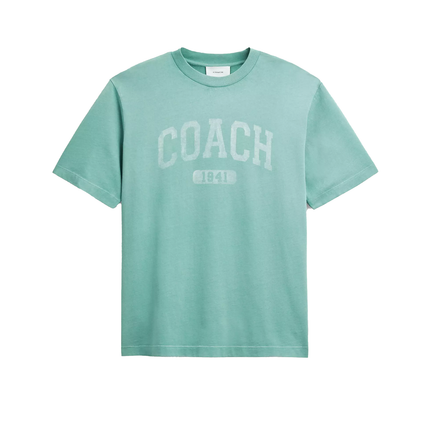 Coach Men's Sun Fade Easy T-Shirt In Organic Cotton Green