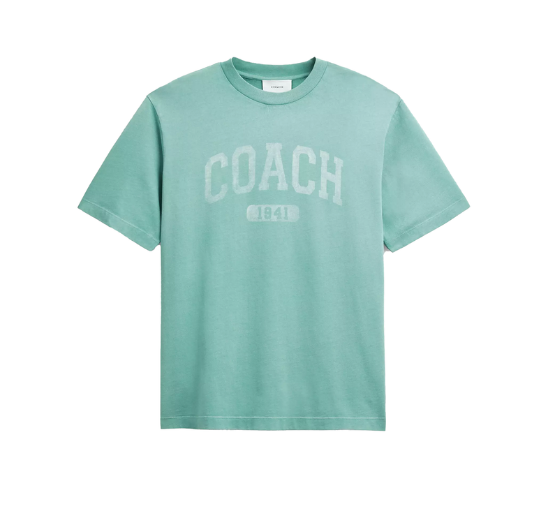 Coach Men's Sun Fade Easy T-Shirt In Organic Cotton Green