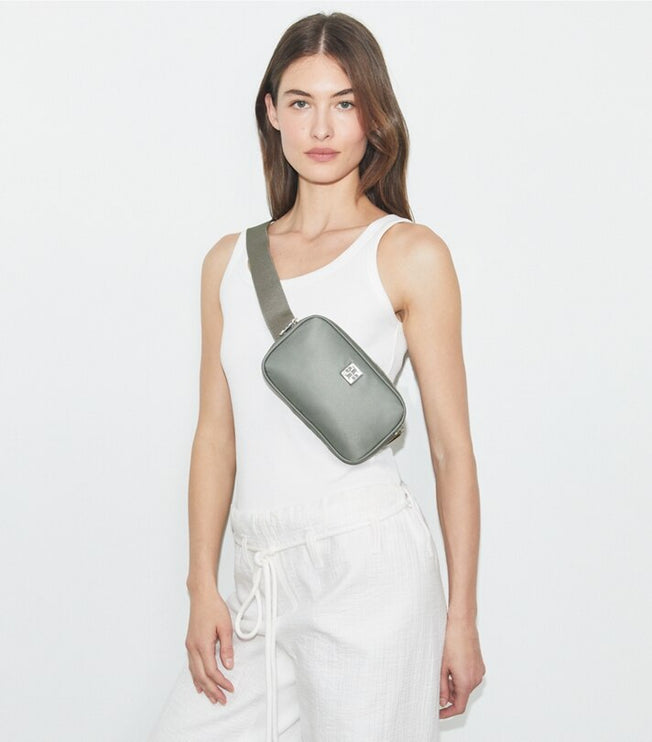 Tory Burch Women's Virginia Belt Bag Shale Rock