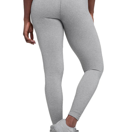 alo Women's Seamless High-Waist Two Tone Rib Legging Light Misty Grey Heather