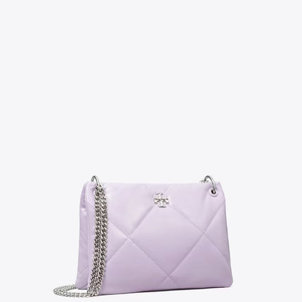Tory Burch Women's Small Kira Diamond Quilt Shoulder Bag Purple Heather