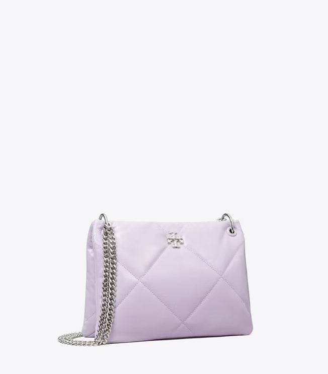 Tory Burch Women's Small Kira Diamond Quilt Shoulder Bag Purple Heather