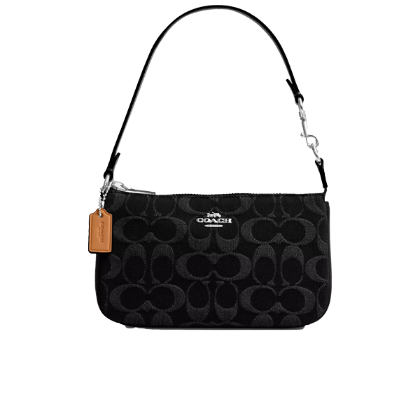 Coach Women's Nolita 19 In Signature Denim Silver/Black