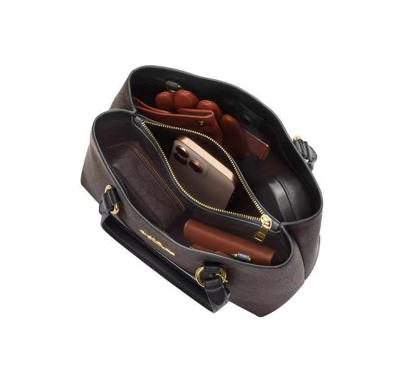 Coach Women's Station Carryall Bag In Signature Canvas Gold/Walnut/Black